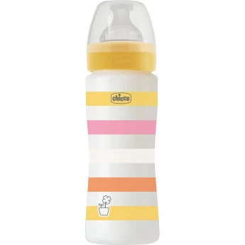 Бутылочка пластиковая CHICCO WB YELLOW GIRL, 330 мл быстрый поток