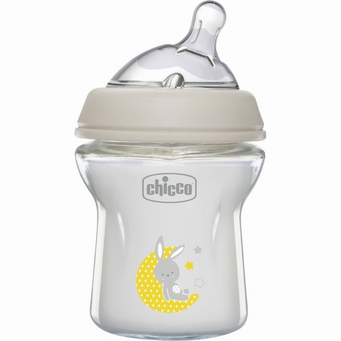 Бутылочка стеклянная CHICCO NATURAL FEELING 150 мл, 0м+ 00081211300000