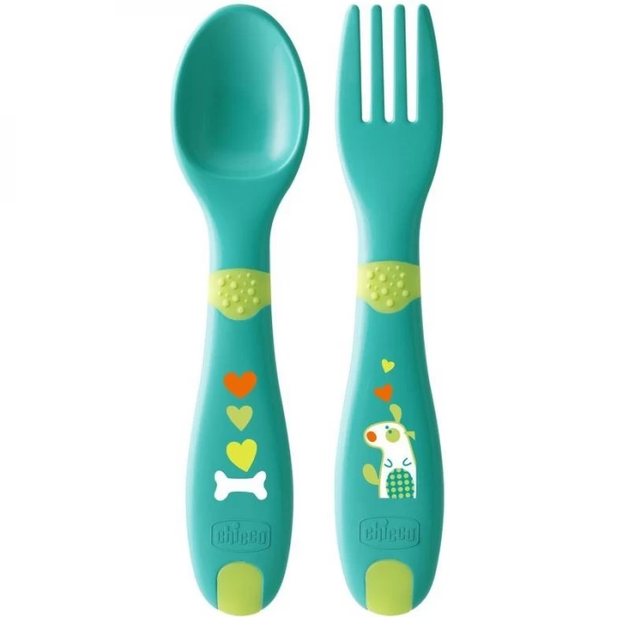 Набор посуды CHICCO FIRSTCUTLERY, Зеленый 00016101300000 Набор посуды CHICCO FIRSTCUTLERY, Зеленый 00016101300000