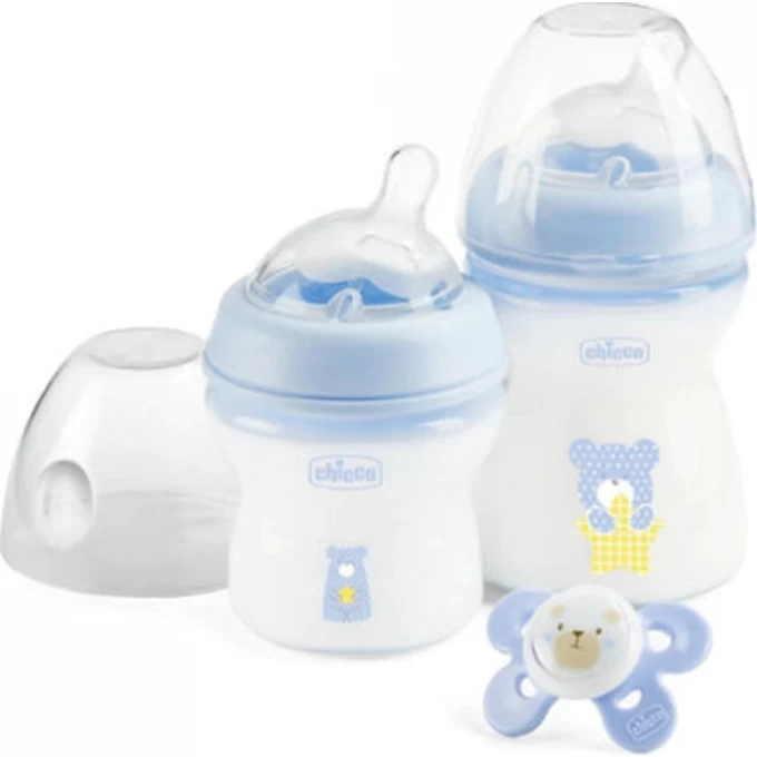 Подарочный набор CHICCO NF BOY: бутылочка 150 мл бутылочка 250 мл пустышка 00081311610000