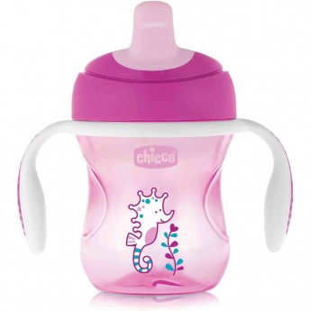 Поильник CHICCO TRAINING CUP (полужесткий носик), 6м+, 200 мл, розовый Поильник CHICCO TRAINING CUP (полужесткий носик), 6м+, 200 мл, розовый