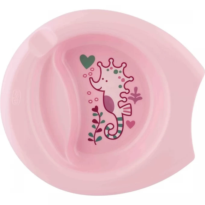 Тарелка CHICCO EASY FEEDING BOWL 6м+ розовая 00016001100000 Тарелка CHICCO EASY FEEDING BOWL 6м+ розовая 00016001100000